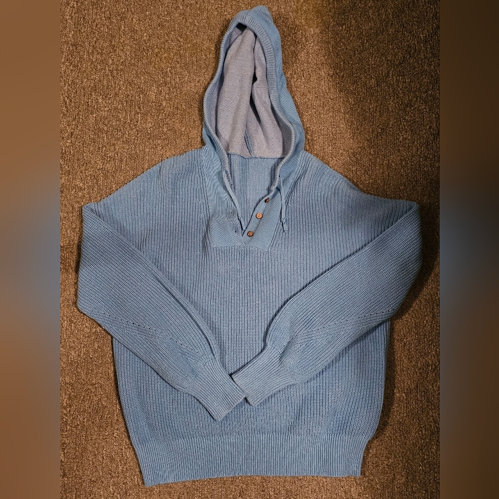 Blue Hooded Sweater